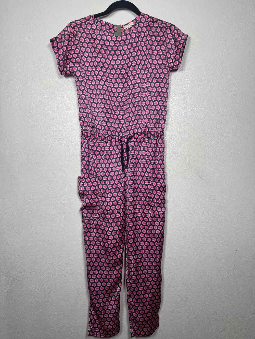 J. Crew Crewcuts Jumpsuit Blue Pink Star Print Sz 12
